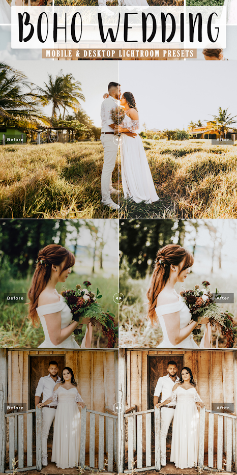 BOHO Wedding Mobile & Desktop Lightroom Presets