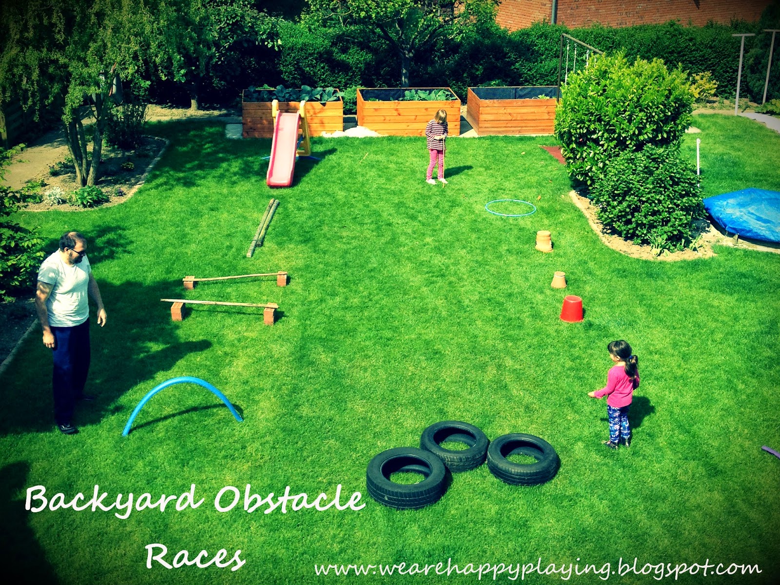 We Are Happy Playing Diy Backyard Obstacle Races Without Spending Money On Equipment