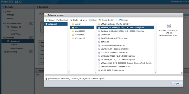 Upload to ESXi datastore