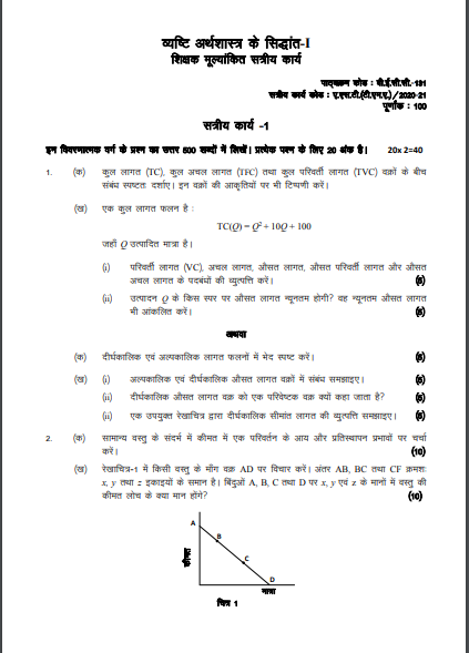 BECC 131 Solved Assignment in Hindi Medium; ignou becc 131 solved assignment in hm