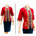 Model Blouse Batik Kerja Motif Bambu 