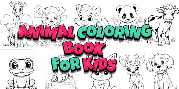 Download Animal Coloring Book" Kumpulan Gambar Binatang Warna Hitam Putih Cocok untuk Anak TK-SD