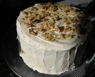 Pecan-Cream Sponge Cake