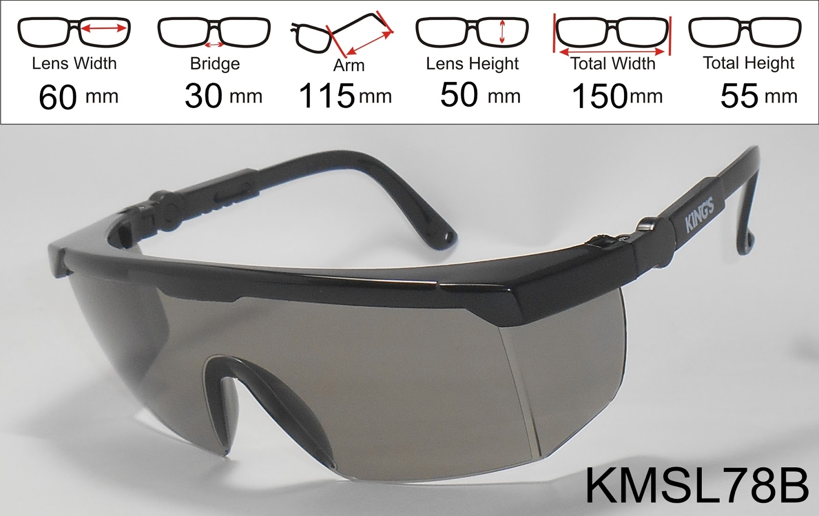  Kacamata Pelengkapan Keselamatan Safety eyewear King KY152 