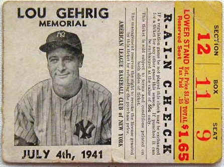 Lou Gehrig Memorial Day rain check 4 July 1941 worldwartwo.filminspector.com