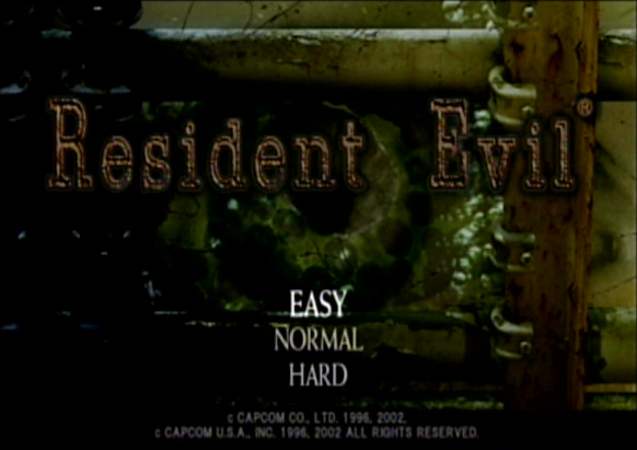 Resident Evil Menu Screen