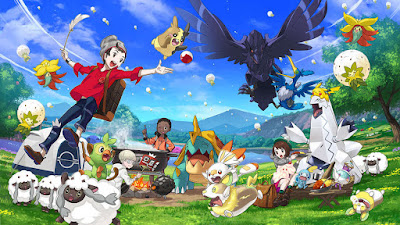 Artworks du jeu vidéo Pokemon Epée et Bouclier sorti sur Nintendo Switch.