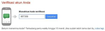 masukan kode verifikasi