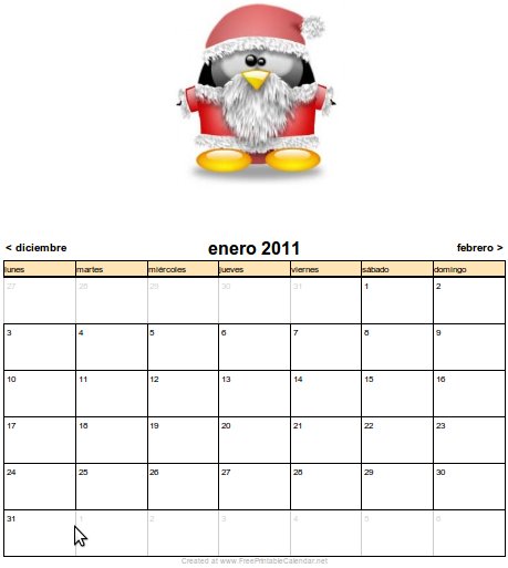 calendario 2011. calendario 2011