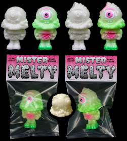 Glow in the Dark Mister Melty & Zombie Mister Melty Vinyl Figures by Buff Monster