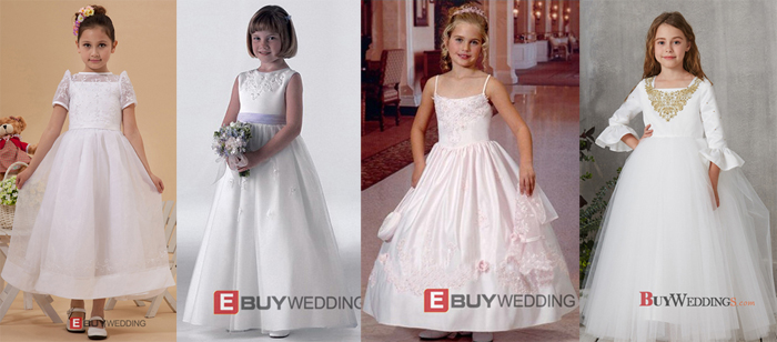 Little Girls Lovely First Communion Dresses