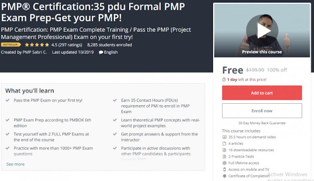 [100% Off] PMP® Certification:35 pdu Formal PMP Exam Prep-Get your PMP!| Worth 199,99$