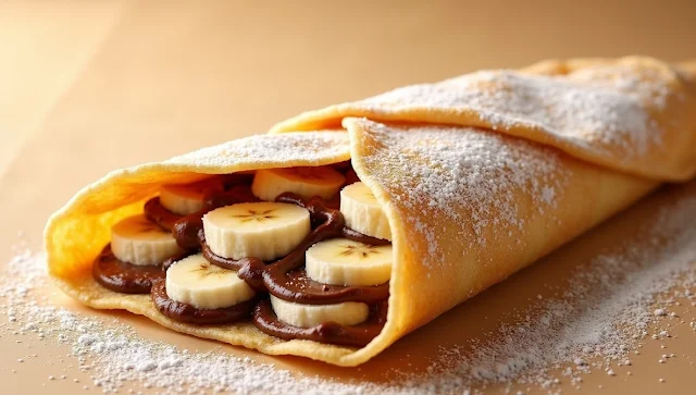 طريقة تحضير كريب النوتيلا بالموز خطوة بخطوة