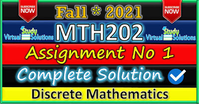 MTH202 Assignment 1 Solution Fall 2021