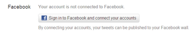 connecting twitter to facebook