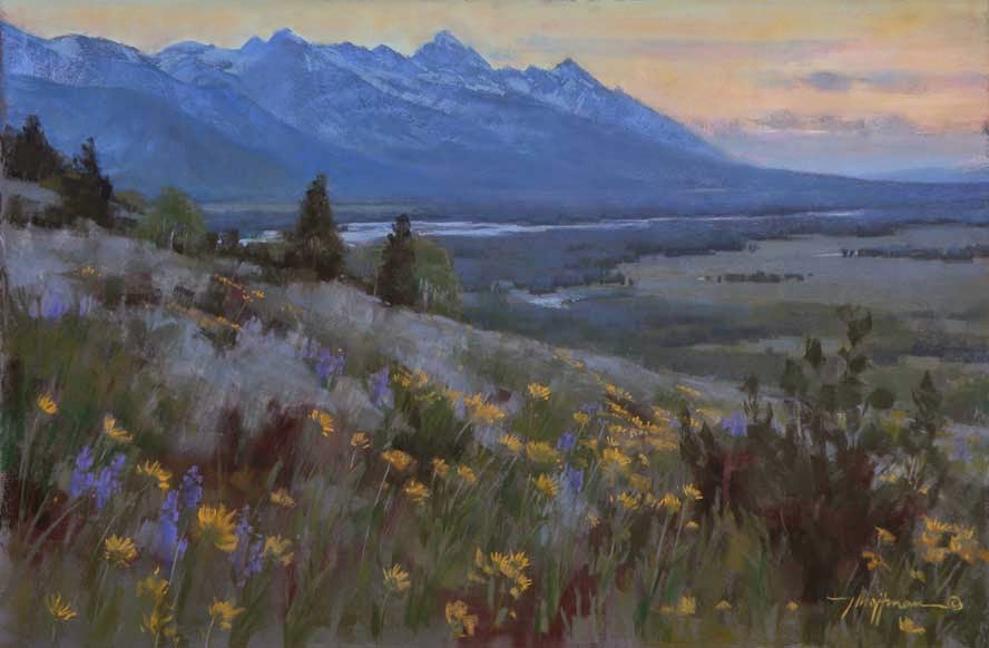 Evening Song, pastel on board, 20x30, available. © Jennifer L. Hoffman.