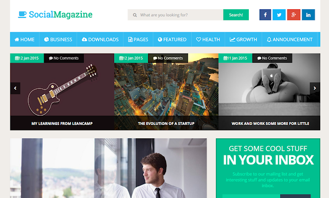 Social Magazine Blogger Template