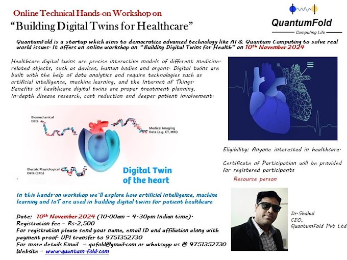Online Technical Hands Workshop on Building Digital Twins for Healthcare | 10th November 2024