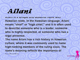 meaning of the name "Ailani"