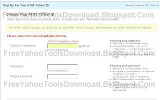 Step 2 Creating att.net Yahoo ID Picture 1