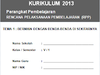 RPP SD Kelas 5 Kurikulum 2013 Tema Benda-Benda dilingkungan Sekitar Tahun Pelajaran 2017-2018