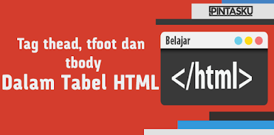 Mengenal Tag thead, tfoot dan tbody dalam Tabel HTML