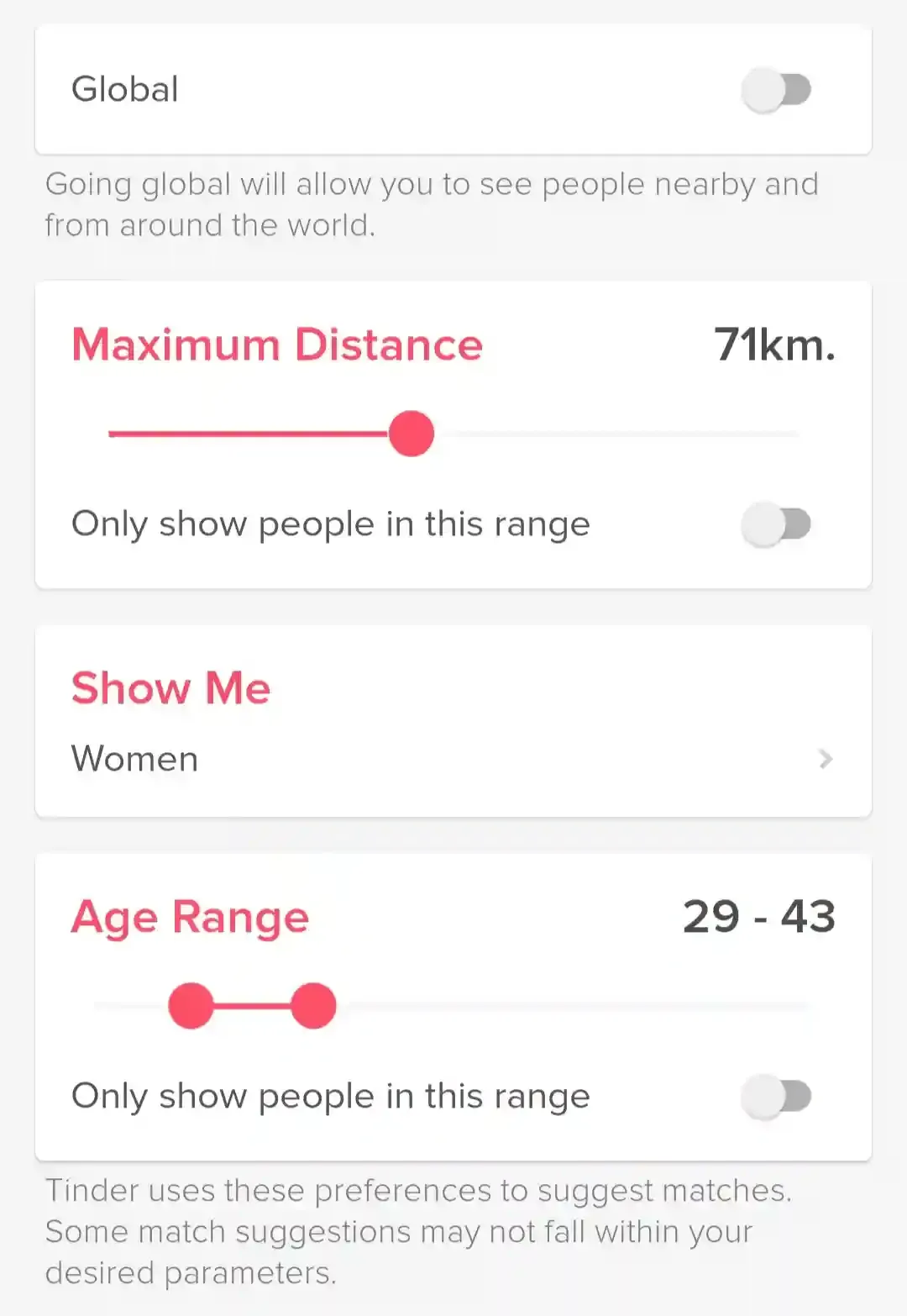 Can you search for names on Tinder?