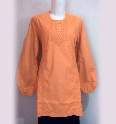 Gamis Polos Katun Orange Archie