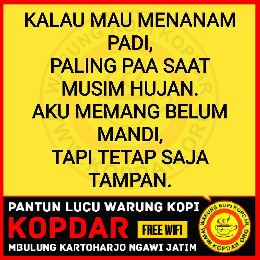 GAMBAR PANTUN LUCU BAHASA INDONESIA WARUNG KOPI KOPDAR