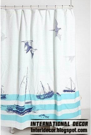 latest designs of shower curtains navy style