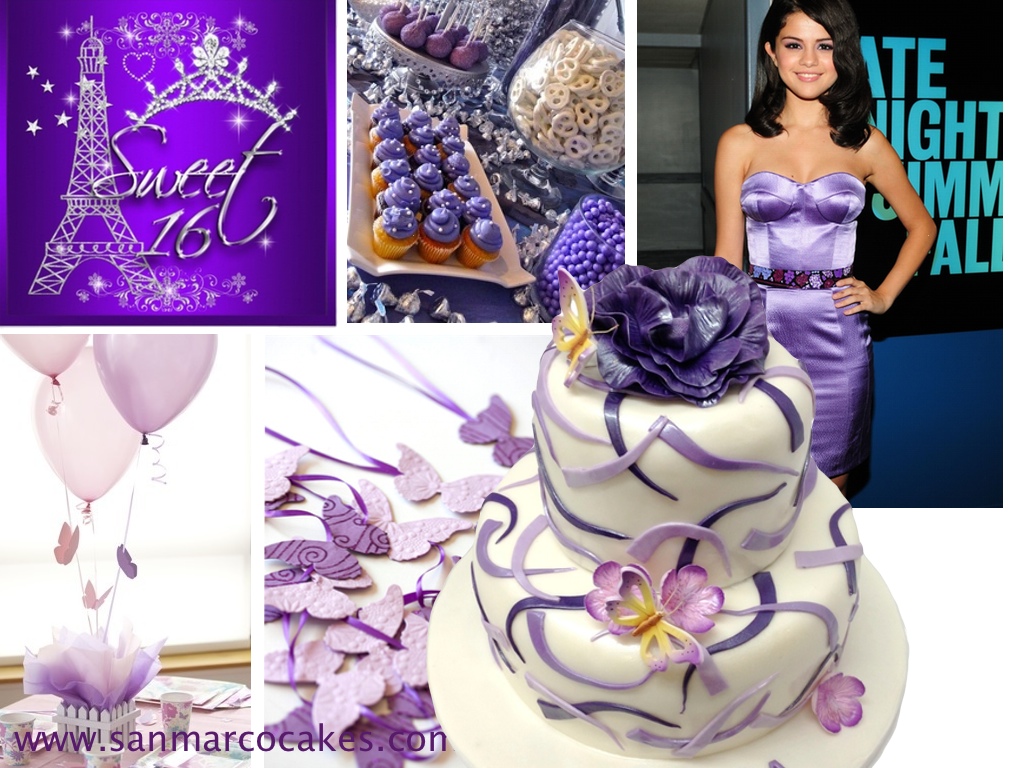 Purple Sweet 16 Birthday Cake Ideas