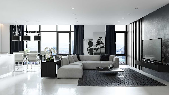 black and gray living room ideas