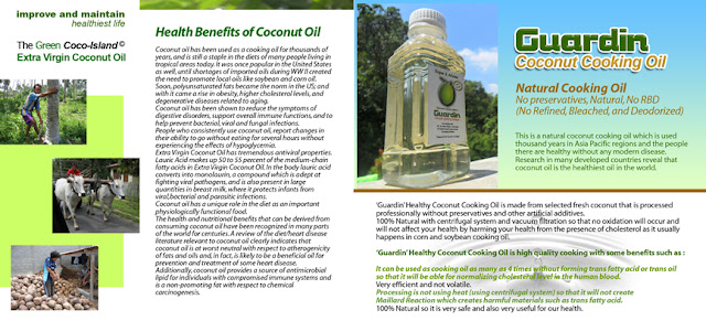 Label Produk Botol, Guardian Coconut Cooking Oil