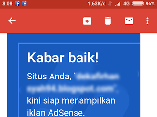 Akhirnya blog ini diterima Google Adsense