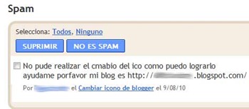 Ficha Comentarios en Blogger