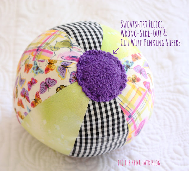 DIY cloth beach ball great baby gift and easy to sew from The Red Chair Blog