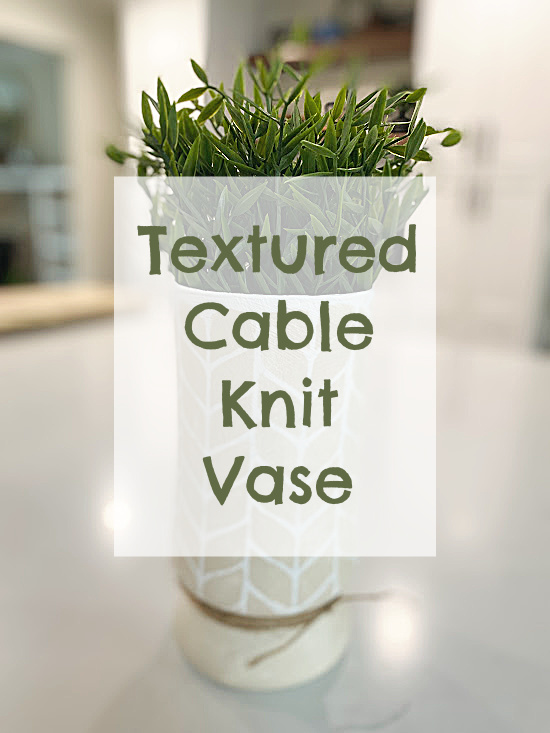 textured cable knit vase pin
