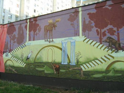 Street Art Mural painting - Mural Graffiti Art in The Russian 3