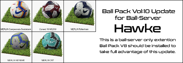 PES19 BallPack Vol:10 (Ball Server Update Only / 5 New Balls Added / 105 Balls Total)