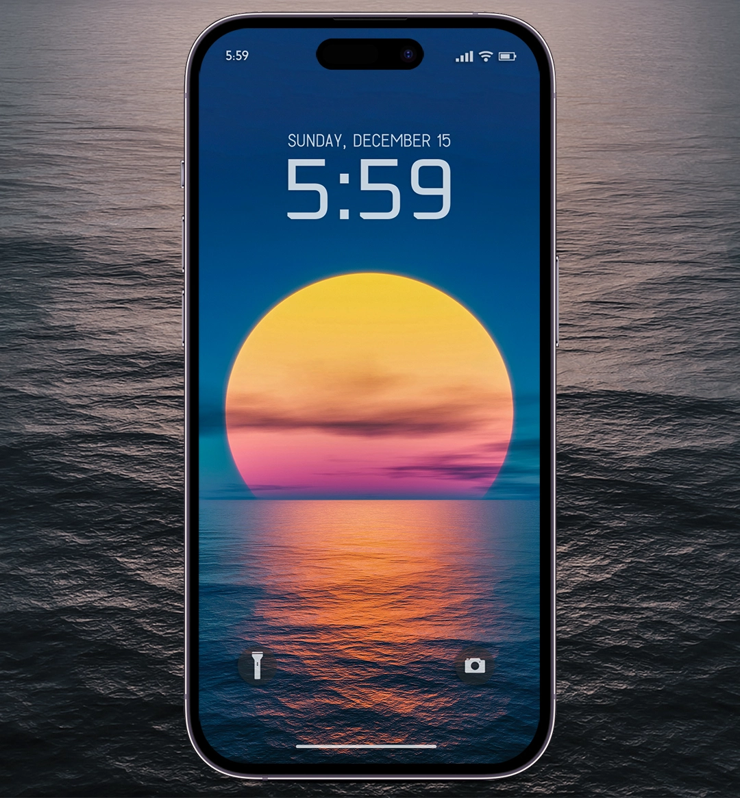 Sunset Ocean Beautiful Scenery wallpaper for ios 16 iphone 14 pro max