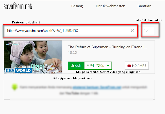 Cara Download Video Youtube tanpa Software