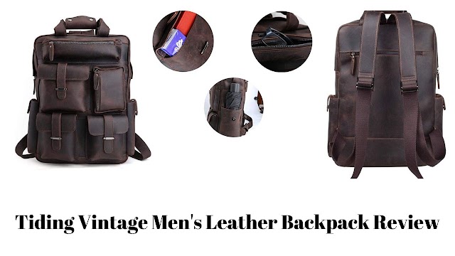 Tiding Vintage Men's Genuine Crazy Horse Leather Backpack Review