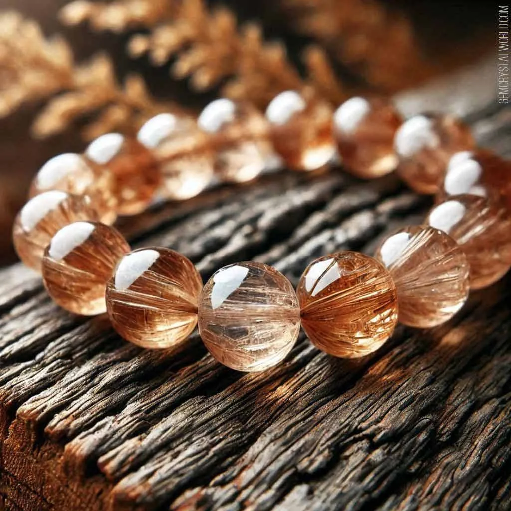 Rutilated quartz bracelet