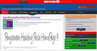 Pengaturan Heading Blog Panduan Template Blog