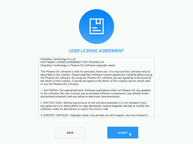 Phoenix OS - USER LICENSE AGREEMENT