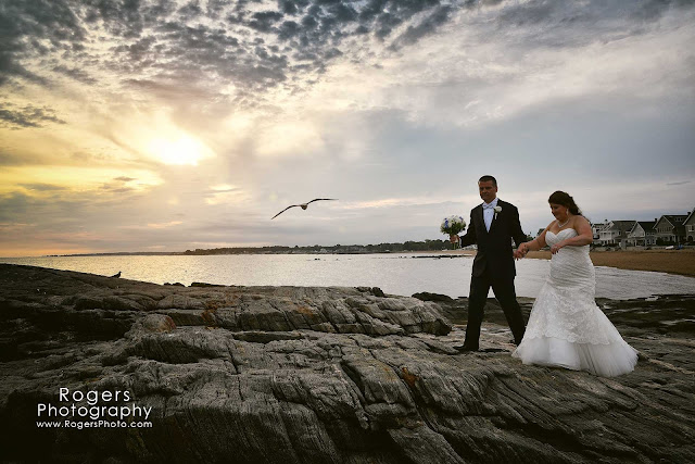 Bride and groom wedding photograph at the Madison Beach Hotel in Madison, CT