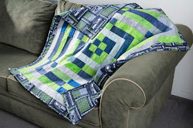Seahawks Tailgating Quilt @craftsavy, #craftwarehouse, #Seahawks, #Quilt