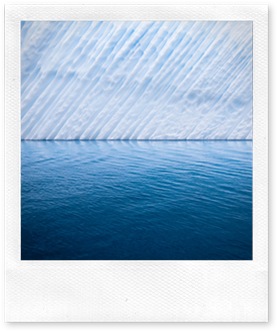 The edge of an iceberg floating just off the coast of Antarctica. (Photo and caption by Mike Matas)