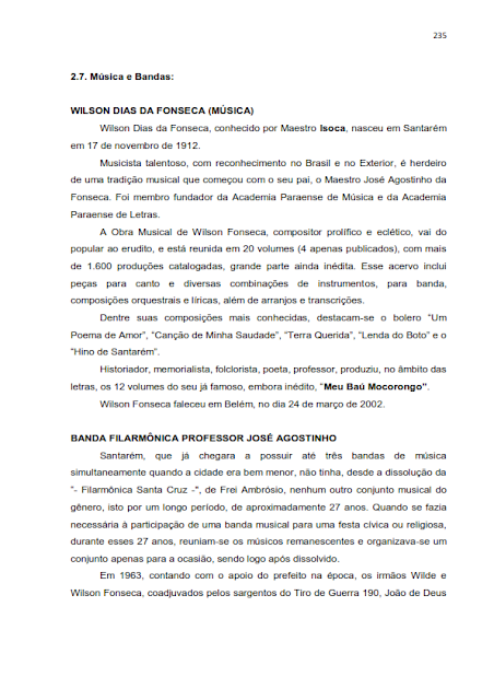 INVENTÁRIO DA OFERTA E INFRA ESTRUTURA TURÍSTICA DE SANTARÉM – PARÁ – AMAZÔNIA – BRASIL - 2010 - III. ATRATIVOS TURÍSTICOS