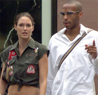 Thierry Henry with Wife